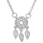 Подвеска из гиппоалергенного сплава со стразами «ЛОВЕЦ СНОВ», цвет серебро и золото, d-20см/1,8см