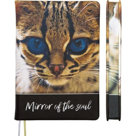 Ежедневник недат. А5 deVENTE Wild Cat 320стр., коричнев с дизайном, тв.обл.,кожзам., ляссе