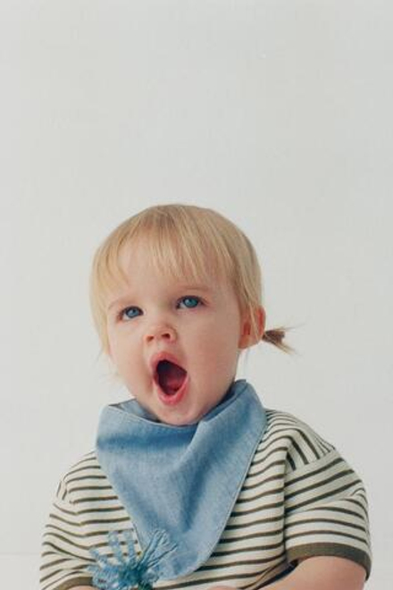 ZARA ДЖИНСОВАЯ БАНДАНА, ВЫЦВЕТШИЙ СИНИЙ