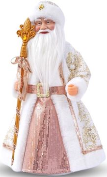 Дед Мороз Большой (золотой) (текстиль) – Премиум 1500 г.
