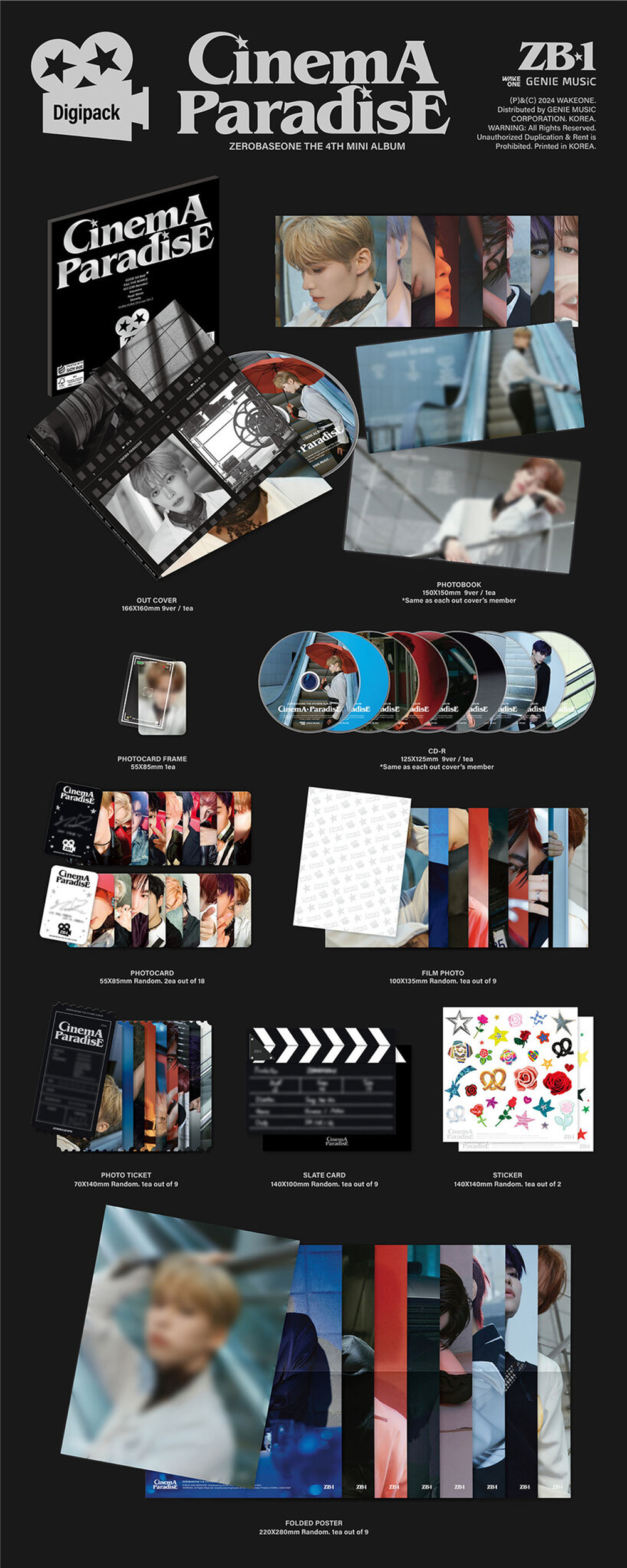Альбом ZEROBASEONE - CINEMA PARADISE Digipack ver.