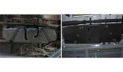 Защита топливного бака АвтоБроня для Mercedes-Benz Sprinter W906 (V - 2.1D) RWD (311 CDI, 315 CDI) 2006-2019, сталь 1.8 мм, с крепежом, 111.03907.1