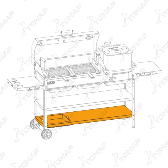 Полка с лотком SMART 1200 мм (HS-GS-TS-1202) Helios