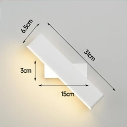Светодиодный настенный светильник, трехцветный с затемнением, белый, крепежные винты