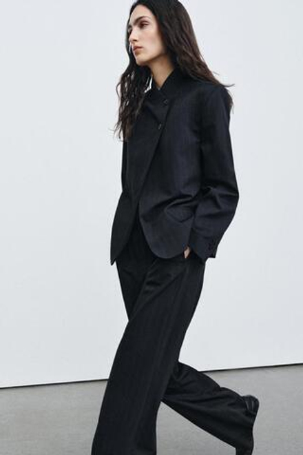 ZARA БРЮКИ WIDE LEG С ВЫСОКОЙ ПОСАДКОЙ — ZW COLLECTION, ПОЛОСКИ