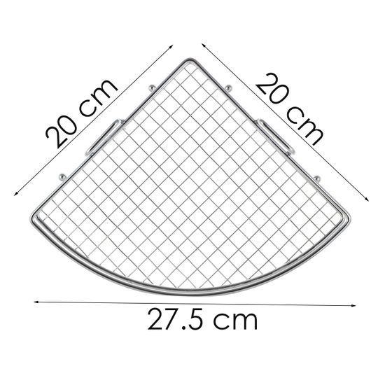 Полка угловая хромированная с креплением "SMART STICKER" Besser BS 0172 (20х20х8,5 см)
