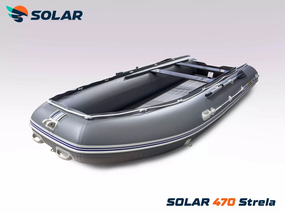 Лодка надувная моторная solar-470 strela jet tunnel