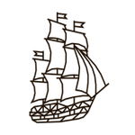 Деревянное интерьерное панно "Корабль" от EWA - интерьерная деревянная сборная модель, пазл