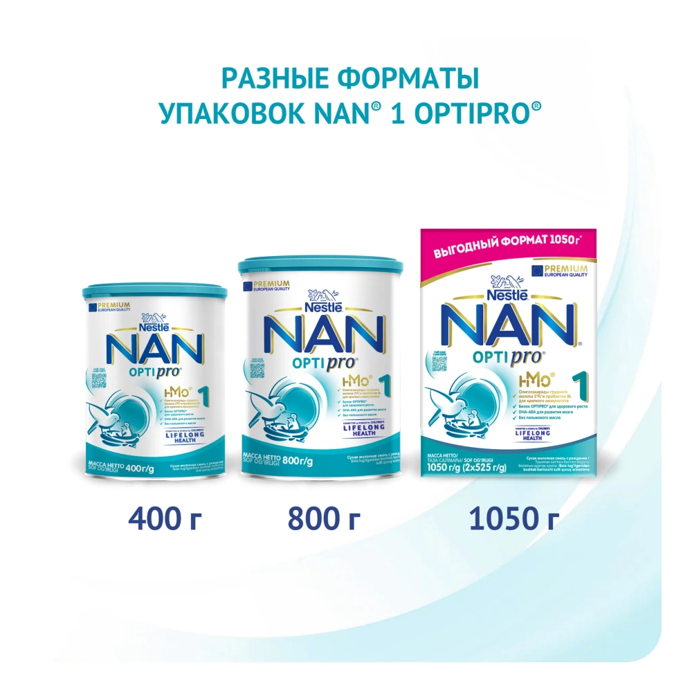 Смесь Nan 1 Optipro 800 г c 0 месяцев