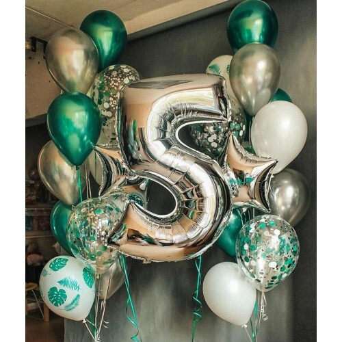 Набор шаров на 5 лет в Тропическом Стиле