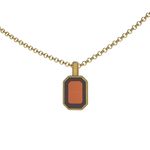 Кулон Леденец с коньячным янтарем, позолота