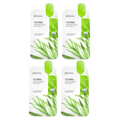 MEDIHEAL, Tea Tree, Essential Beauty Mask, 4 шт., По 24 мл (0,81 жидк. унц.)