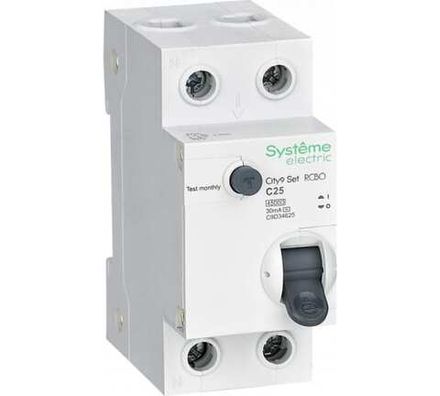 Выключатель дифференциального тока Systeme Electric City  1P+N С  25А