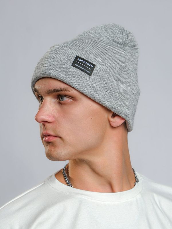 Шапка Beanie classic серый меланж - фото 4