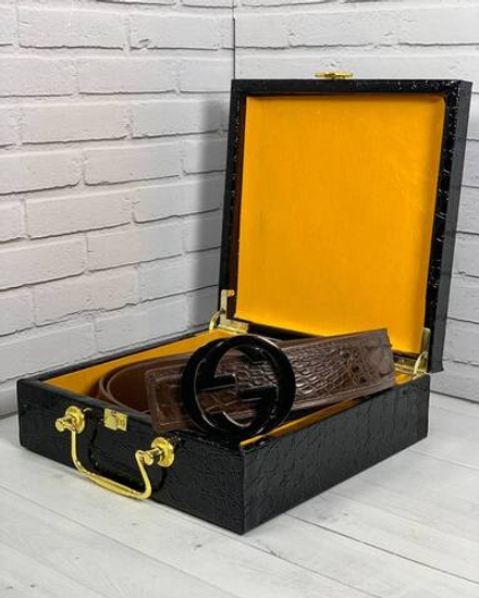 Ремень Gucci из кожи крокодила