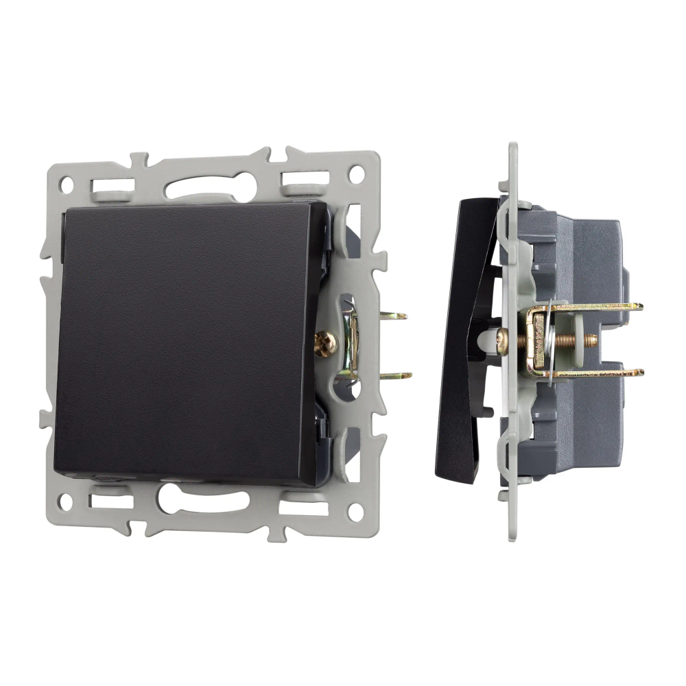 Механизм выключателя одноклавишный непроходной SWT-MK01-PL-BK (250V, 16A) (Arlight, -) 043711