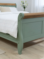 Кровать 90х200, Мелания, односпальная, с ящиком для белья, массив сосны, эвкалипт, Dipriz