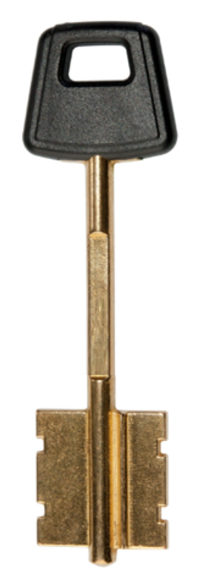 Заготовка ключа 14754 Чиза-1 93*23,6*24,4 мм. лат., штамп., с пластиком, б/п