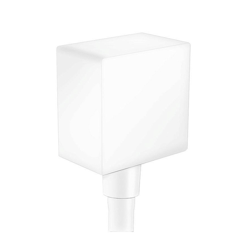 Шланговое подсоединение Hansgrohe FixFit Square с клапаном обратного тока, матовый белый (26455700)