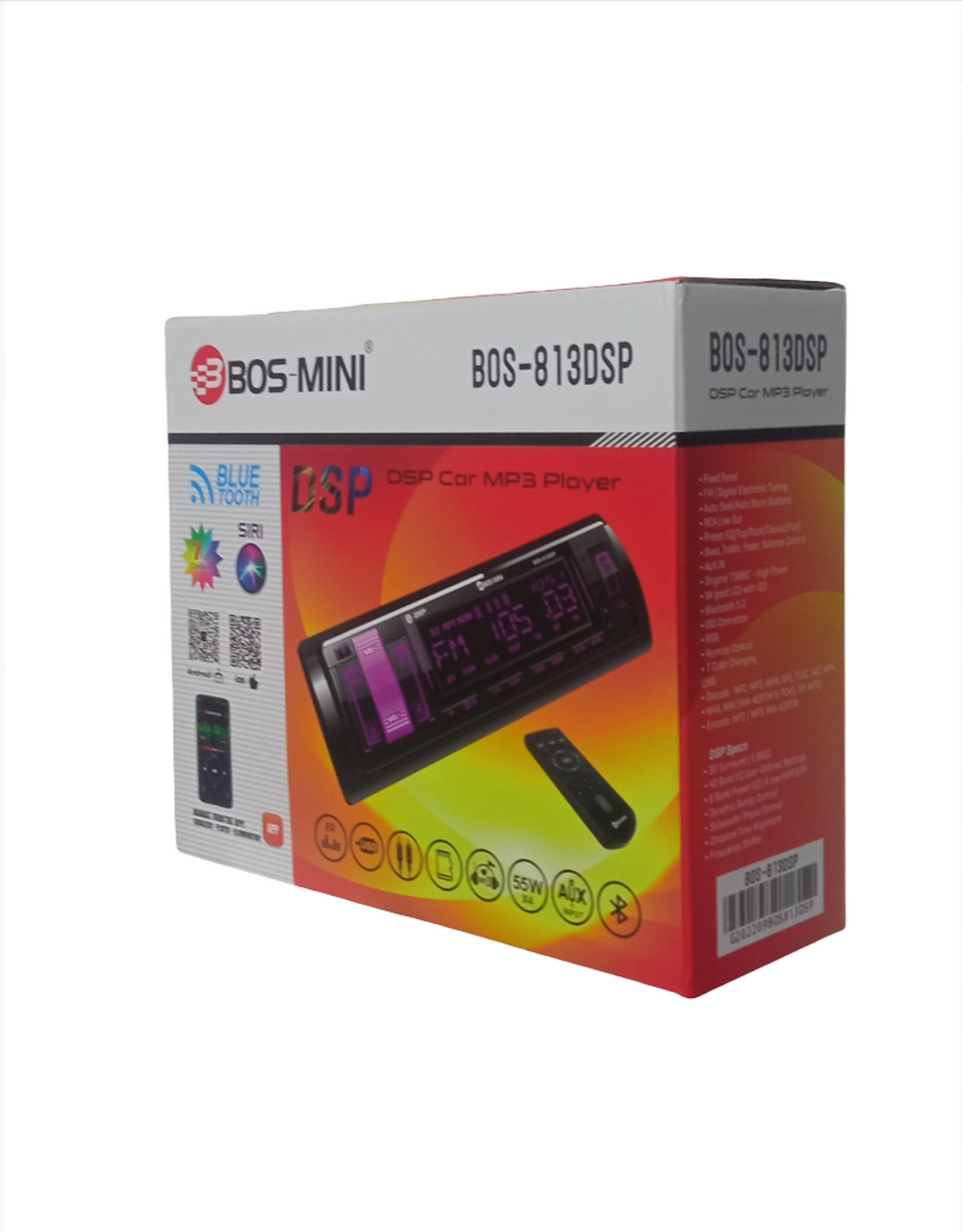 Автомагнитола FM/BT/USB/TFplayer DSP BOS-MINI BOS-813DSP