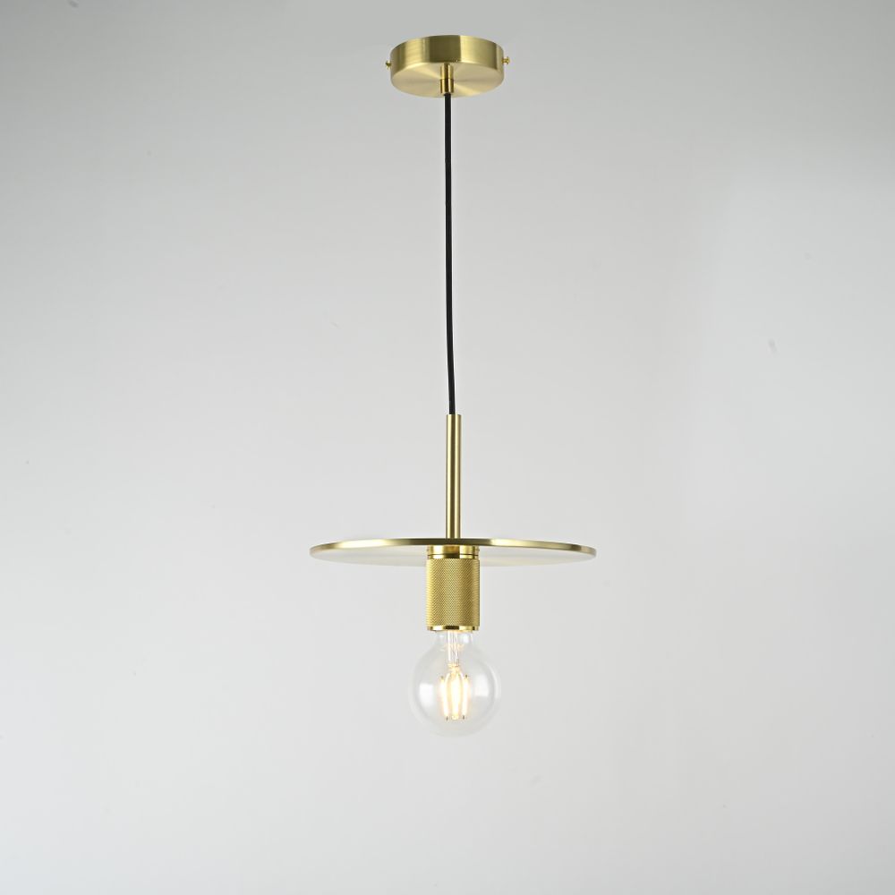 Подвесной светильник RH Utilitaire Disk Shade Pendant Brass