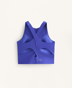 Oysho Топ Light Touch с перекрестной спинкой, синий