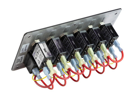 Панель бортового питания 6 переключателей, с автоматами