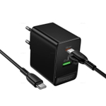Borofone BAS17A Erudite PD65W(1C1A) зарядное устройство комленкт (Type-C) (black) (Краснодар склад)