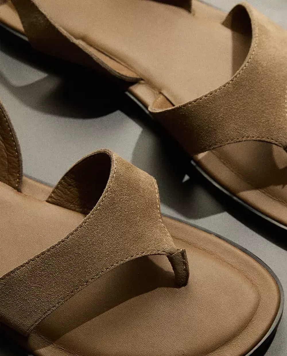 ZARA HOME КОЖАНЫЕ САНДАЛИИ С РЕМЕШКАМИ НА ЩИКОЛОТКАХ, КОРИЧНЕВЫЙ