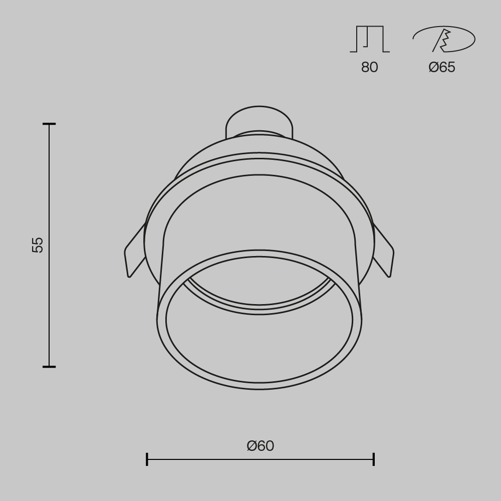 Встраиваемый светильник Technical DL050-01B