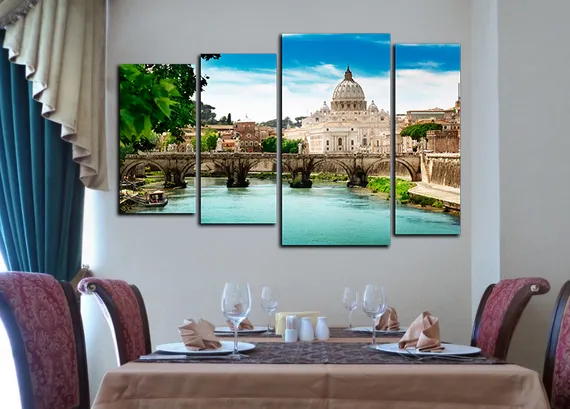 Модульная картина ''Мост Святого Ангела''