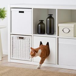 IKEA KALLAX  (ИКЕА КАЛЛАКС)  -  Домик для кошки, белый, 33x33 см