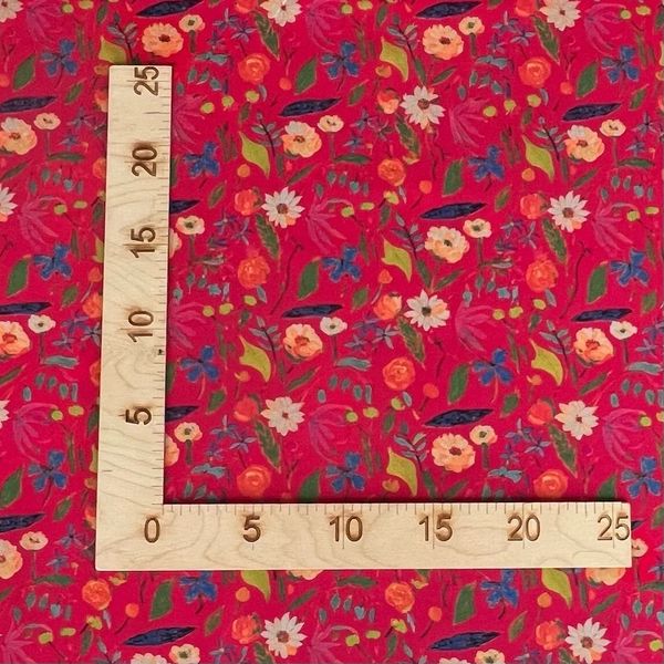 ЦВЕТОЧНАЯ РОССЫПЬ, ФУКСИЯ - 100% ХЛОПОК 3