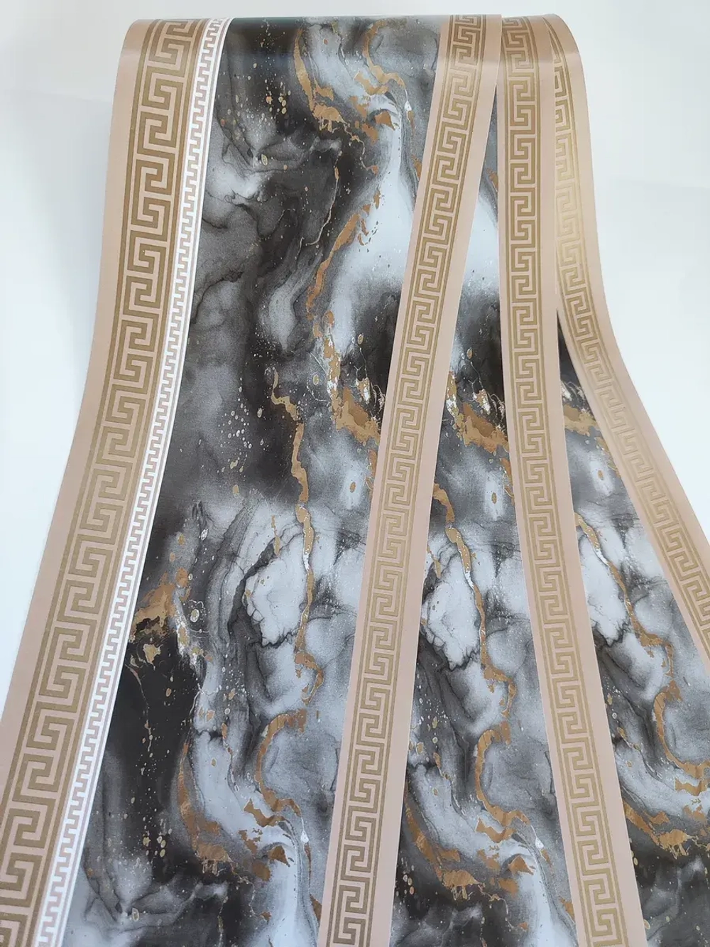 Бордюр для обоев бумажный 12 см окантовка лента бежевый