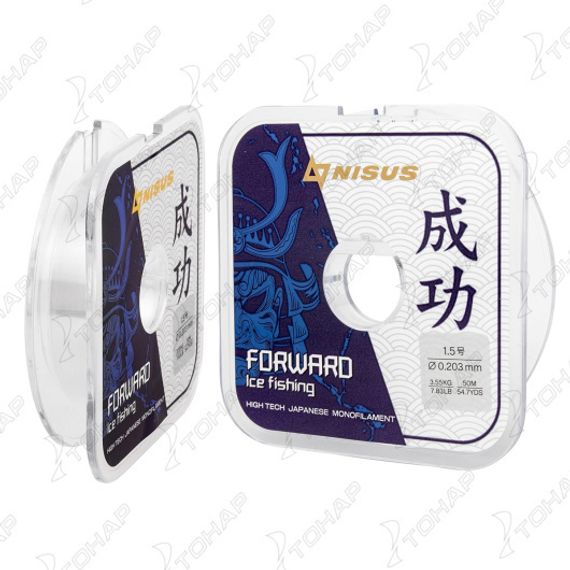 Леска FORWARD ICE FISHING 0,203mm/50m Nylon Transparent (N-FIF-0.203-50) Nisus