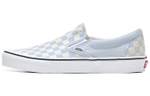 Vans slip-on classics checkerboard one-step low-top sneakers for men and women with the same style light blue and white