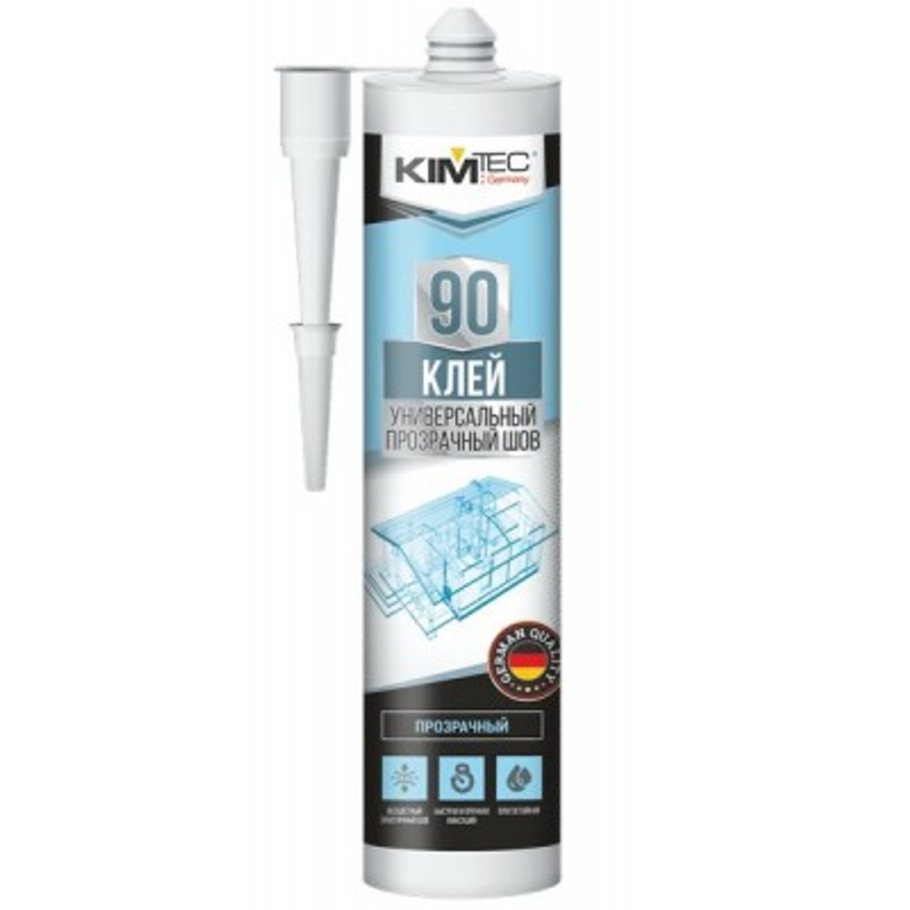 KimTec 90 монтажный клей прозрачный шов professional 280мл