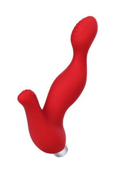 Красный силиконовый вибростимулятор простаты Proman - 12,5 см. (Цвет: красный)