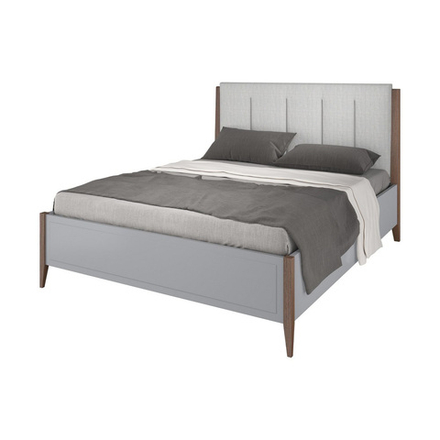 КОСМО Кровать с мягкой вставкой б/изножья (возможна уст-ка МП) (ткань 10 IVORY)