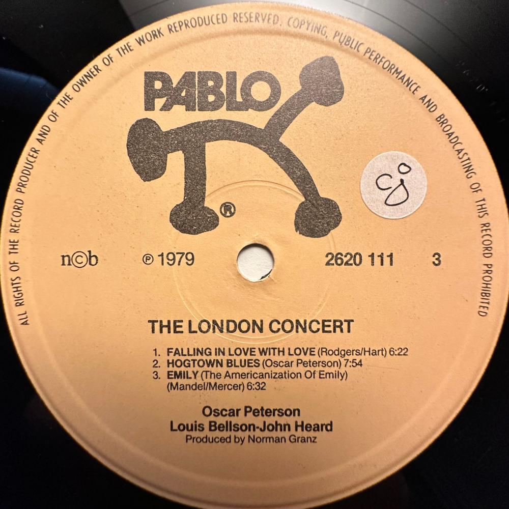 Oscar Peterson, Louis Bellson, John Heard - The London Concert 2LP (Скандинавия 1979г.)