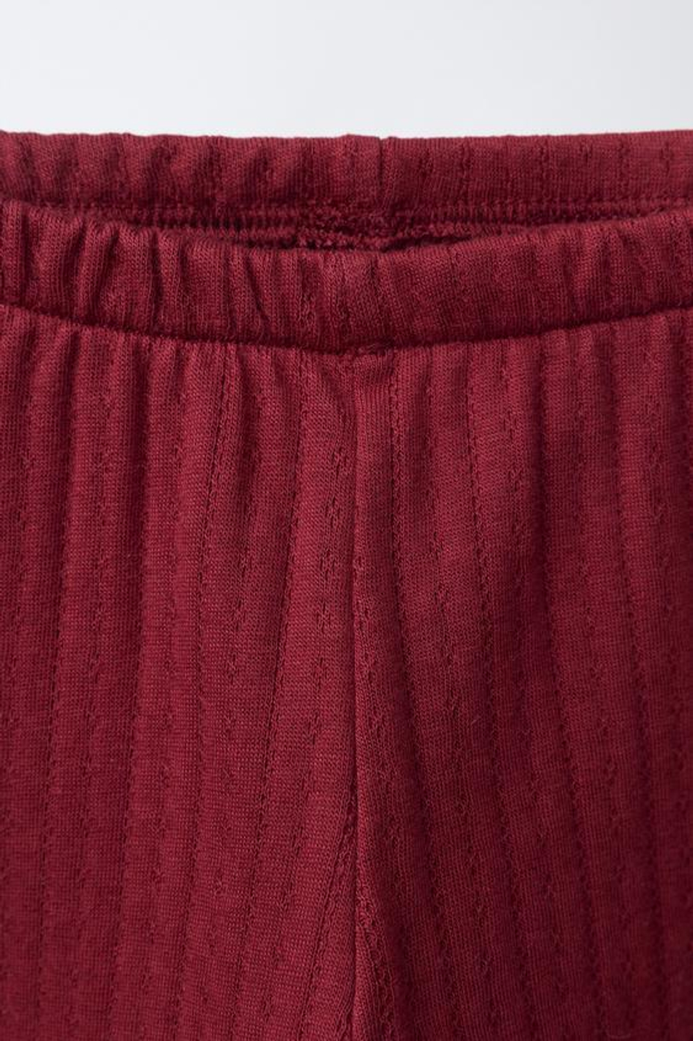 ZARA АЖУРНЫЕ ХЛОПКОВЫЕ ЛЕГИНСЫ, БУРГУНДИ