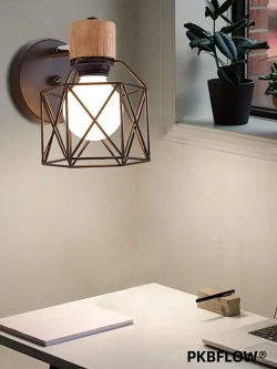 Бра настенный из натурального дерева,Настенный светильник,В комплекте без лампочек,E27