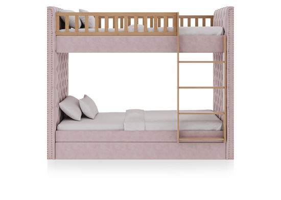 Кровать двухъярусная Elit soft (розовый)