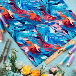 Ткань премиум флис экзотический атлас