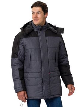 Куртка зимняя Премиум CH (тк.Мембрана), т.серый меланж/черный