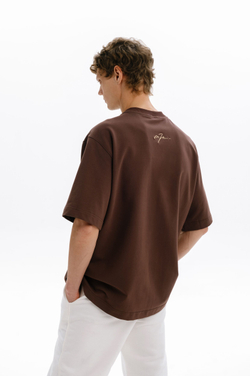 Футболка Mazzika Unisex Oversize OneSize, цвет темный шоколад