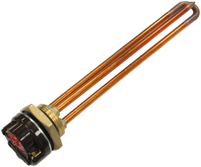 ТЭН 2 кВт медь 220В с терморегулятором, шнуром и вилкой - Thermowatt (Италия)