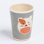 4482561 Набор бамбуковой посуды "Мышка", тарелка, миска, стакан, приборы, 5 предметов