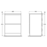 Тумба под раковину BelBagno 60 ALBANO-600-2C-PIA-BL Bianco Lucido