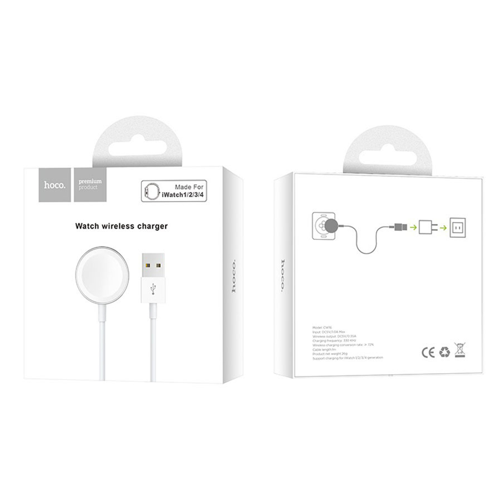 Беспроводное зарядное устройство Hoco CW16 (для iWatch) Белый